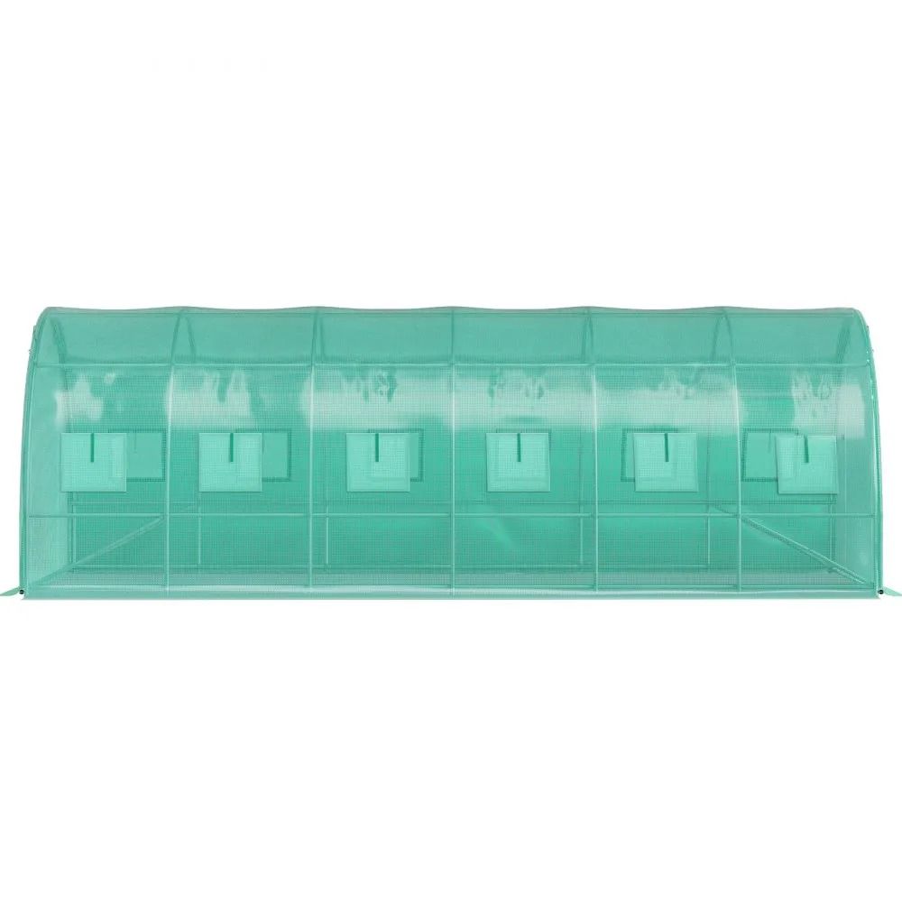 Walkin Tunnel Greenhouse Portable Plant Hot House Galvanized Steel Hoops Rollup Windows Zippered Do 7