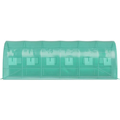 Walkin Tunnel Greenhouse Portable Plant Hot House Galvanized Steel Hoops Rollup Windows Zippered Do 7