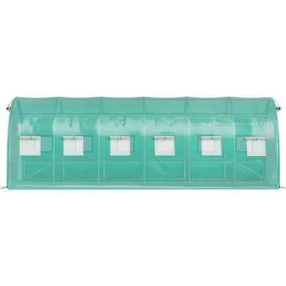 Walkin Tunnel Greenhouse Portable Plant Hot House Galvanized Steel Hoops Rollup Windows Zippered Do 8
