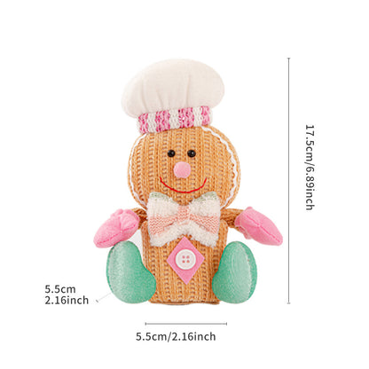 Pink Gingerbread Man Figurines New Christmas Decorations Festive Kids Gifts Decorative Party Orname 4