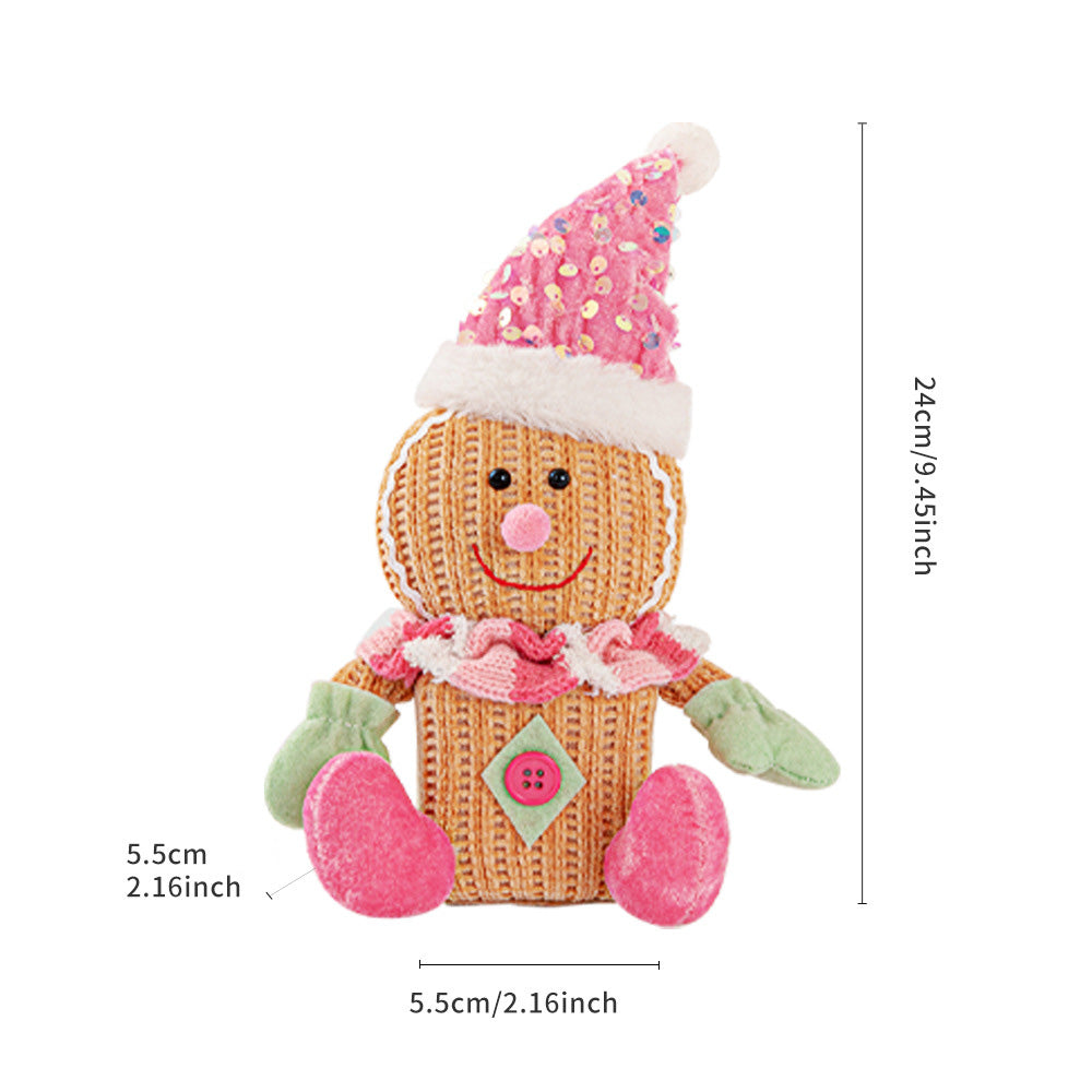 Pink Gingerbread Man Figurines New Christmas Decorations Festive Kids Gifts Decorative Party Orname 5