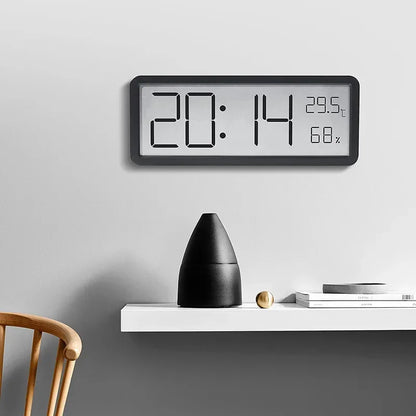 Digital Wall Clock Electronic Clock Time Temperature Humidity Display Desktop Home Decor Hanging Wa 4