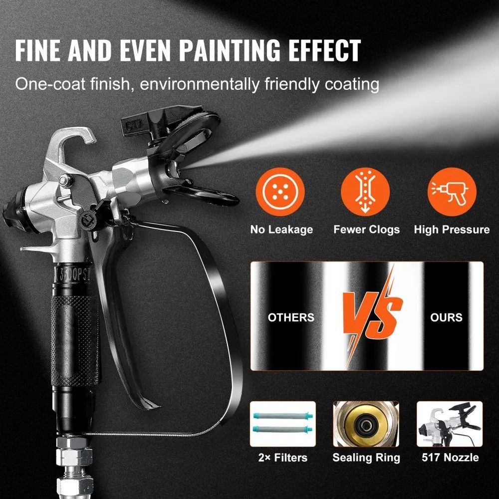 High Efficiency Electric Stand Airless Paint Sprayer With Cart Fine And Even Painting Effect Paint  4