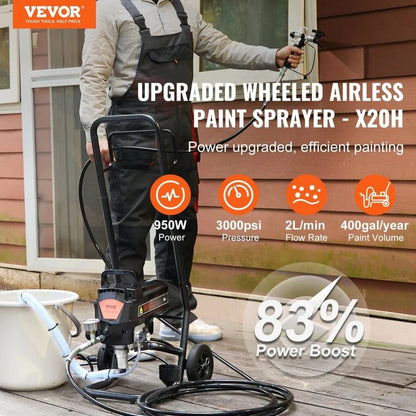 High Efficiency Electric Stand Airless Paint Sprayer With Cart Fine And Even Painting Effect Paint  3
