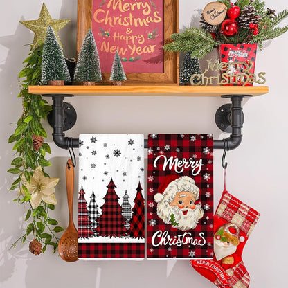 Merry Christmas Party Decoration, Christmas Kitchen Towels, Navidad Natal New Year Gif, Xmas Santa Claus Dish Towel