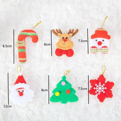 Felt Small Cute Snowman Elderly Pendant New Christmas Tree Decoration Set Star Top Decoration Chris 5