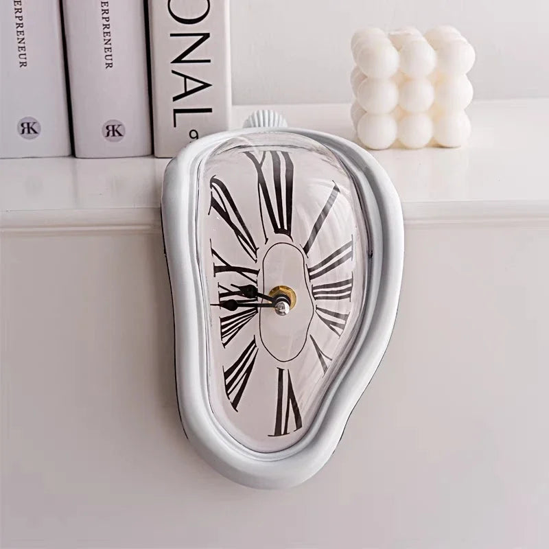 Novel Surreal Wall Clock Salvador Dali Style Melting Distorted Home Decoration Gift For Garden And  3