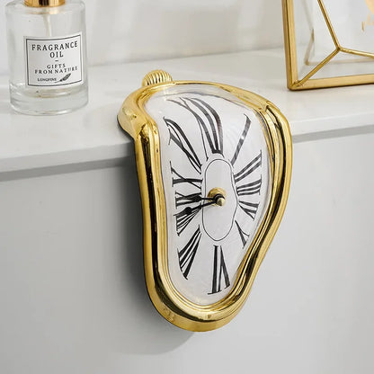 Novel Surreal Wall Clock Salvador Dali Style Melting Distorted Home Decoration Gift For Garden And  5