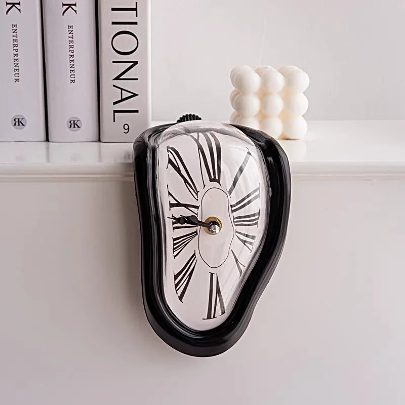 Novel Surreal Wall Clock Salvador Dali Style Melting Distorted Home Decoration Gift For Garden And  6