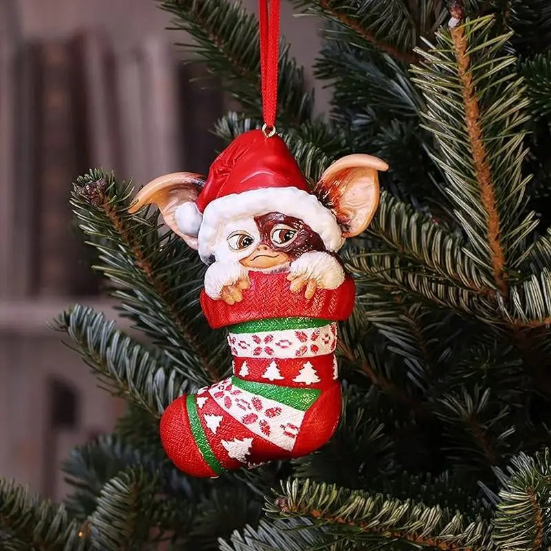 Decorative Pendant Bag And Key Chain, Acrylic Gremlins Christmas Tree Ornament, Decoration Interior Rearview