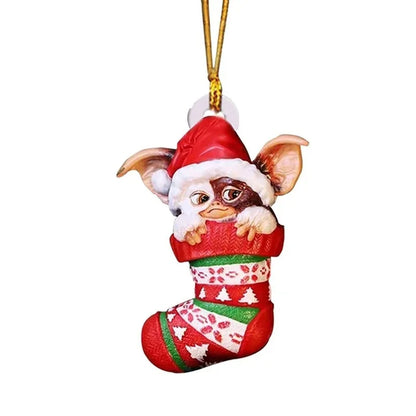 Decorative Pendant Bag And Key Chain, Acrylic Gremlins Christmas Tree Ornament, Decoration Interior Rearview