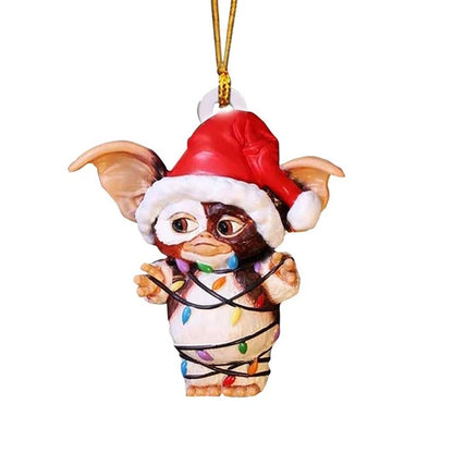Decorative Pendant Bag And Key Chain, Acrylic Gremlins Christmas Tree Ornament, Decoration Interior Rearview