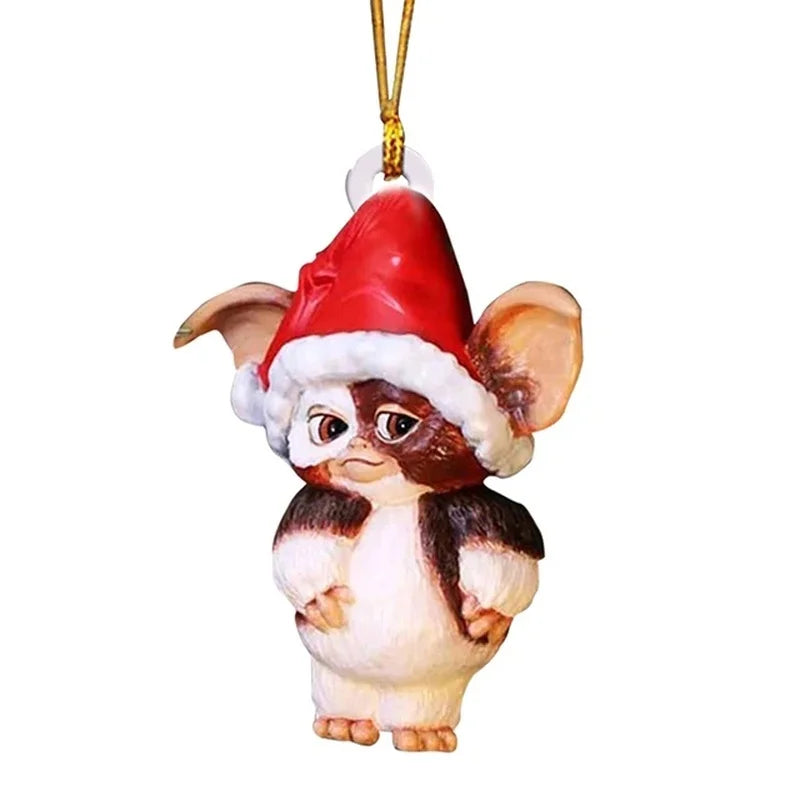 Decorative Pendant Bag And Key Chain, Acrylic Gremlins Christmas Tree Ornament, Decoration Interior Rearview