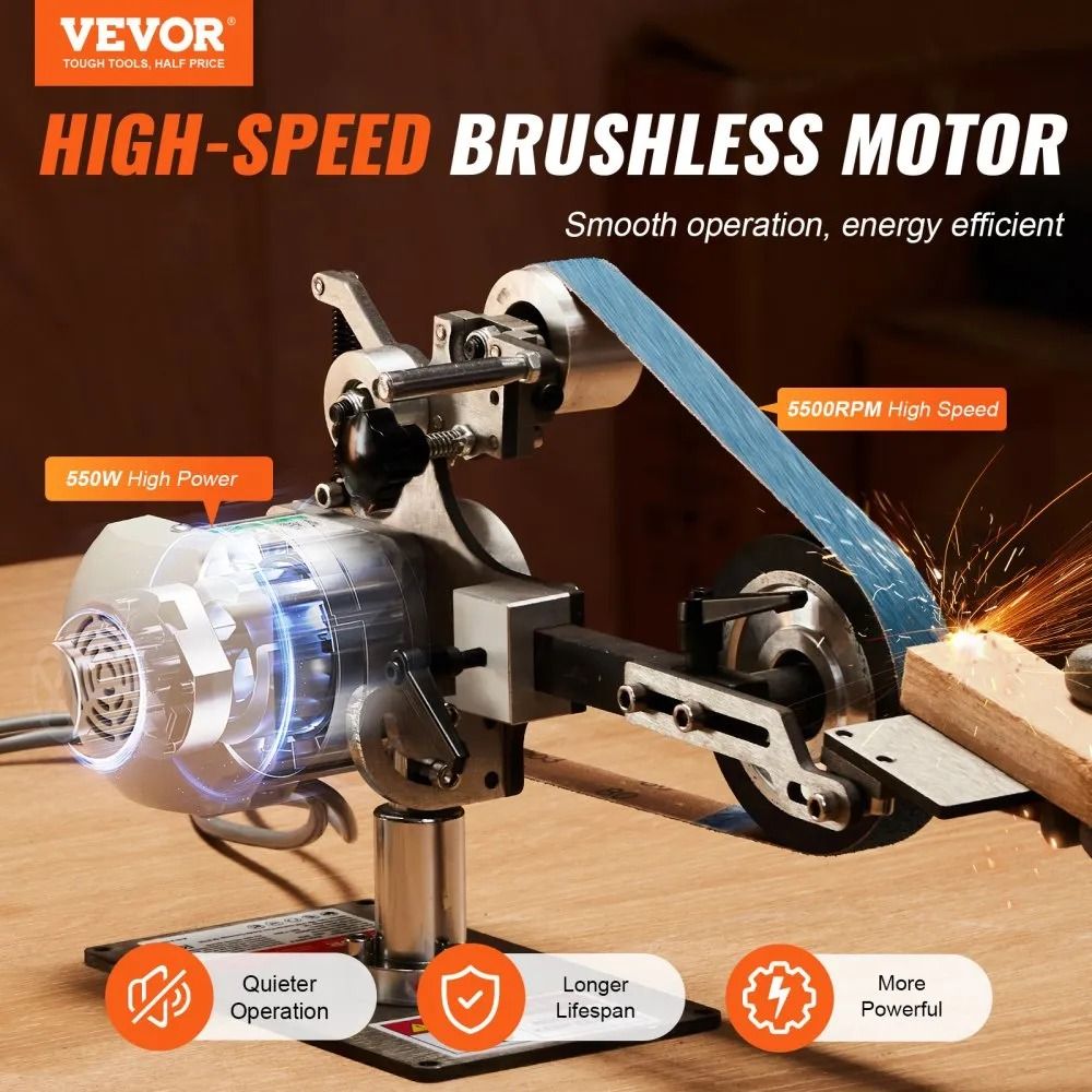 Belt Grinder Sander Variable Speed Belt Polisher With VFD Polishing Grinding Machine With Grinding  1