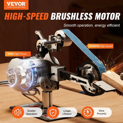 Belt Grinder Sander Variable Speed Belt Polisher With VFD Polishing Grinding Machine With Grinding  1