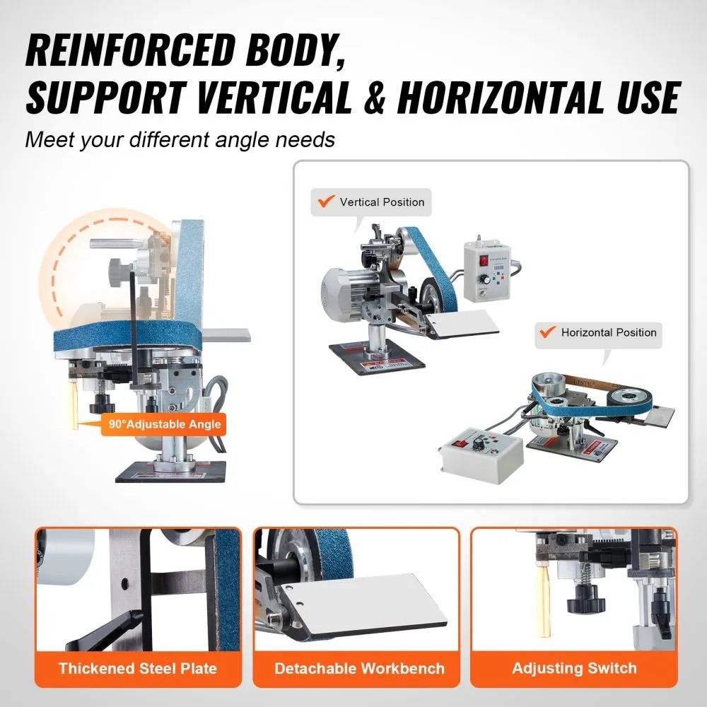 Belt Grinder Sander Variable Speed Belt Polisher With VFD Polishing Grinding Machine With Grinding  4