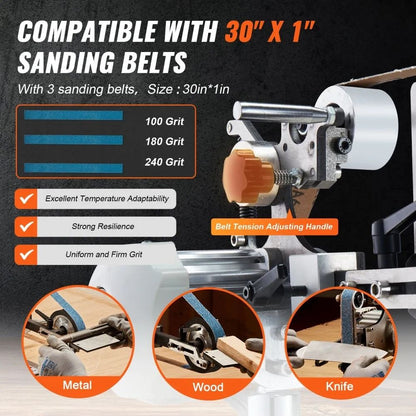 Belt Grinder Sander Variable Speed Belt Polisher With VFD Polishing Grinding Machine With Grinding  3