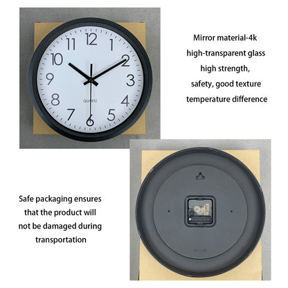 Modern simple wall clock, silent non-ticking wall clock, bedroom study living room bathroom home wall decoration clock