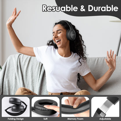 Wireless Bluetooth Headphones Fold Able Stereo Earphones Noise Cancelling Mic Super Bass Headset Fo 5