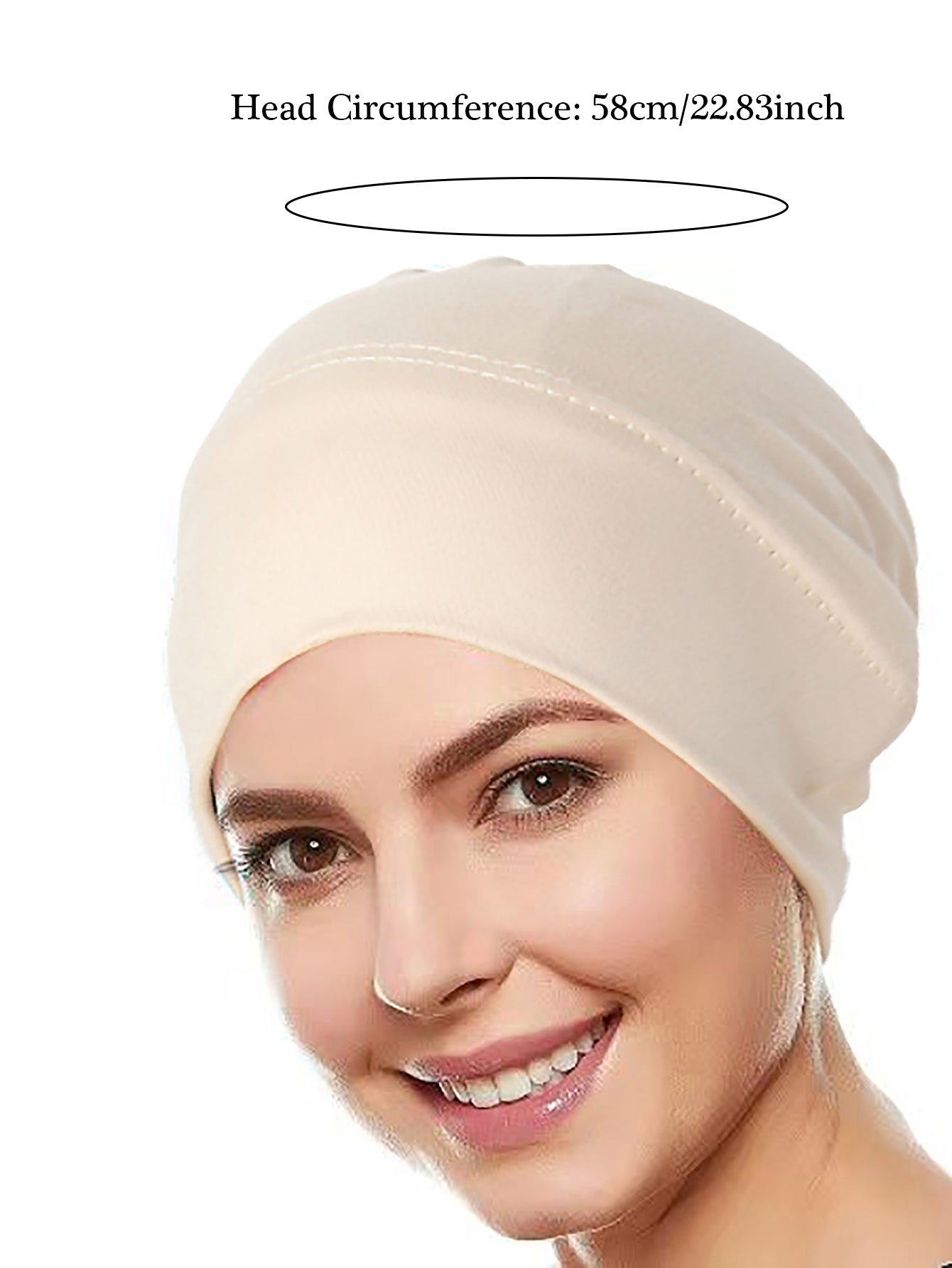 Muslim Hijab Caps Wrap Head, Ramadan Solid Color Women, Soft Elastic Turban Chemo Cap