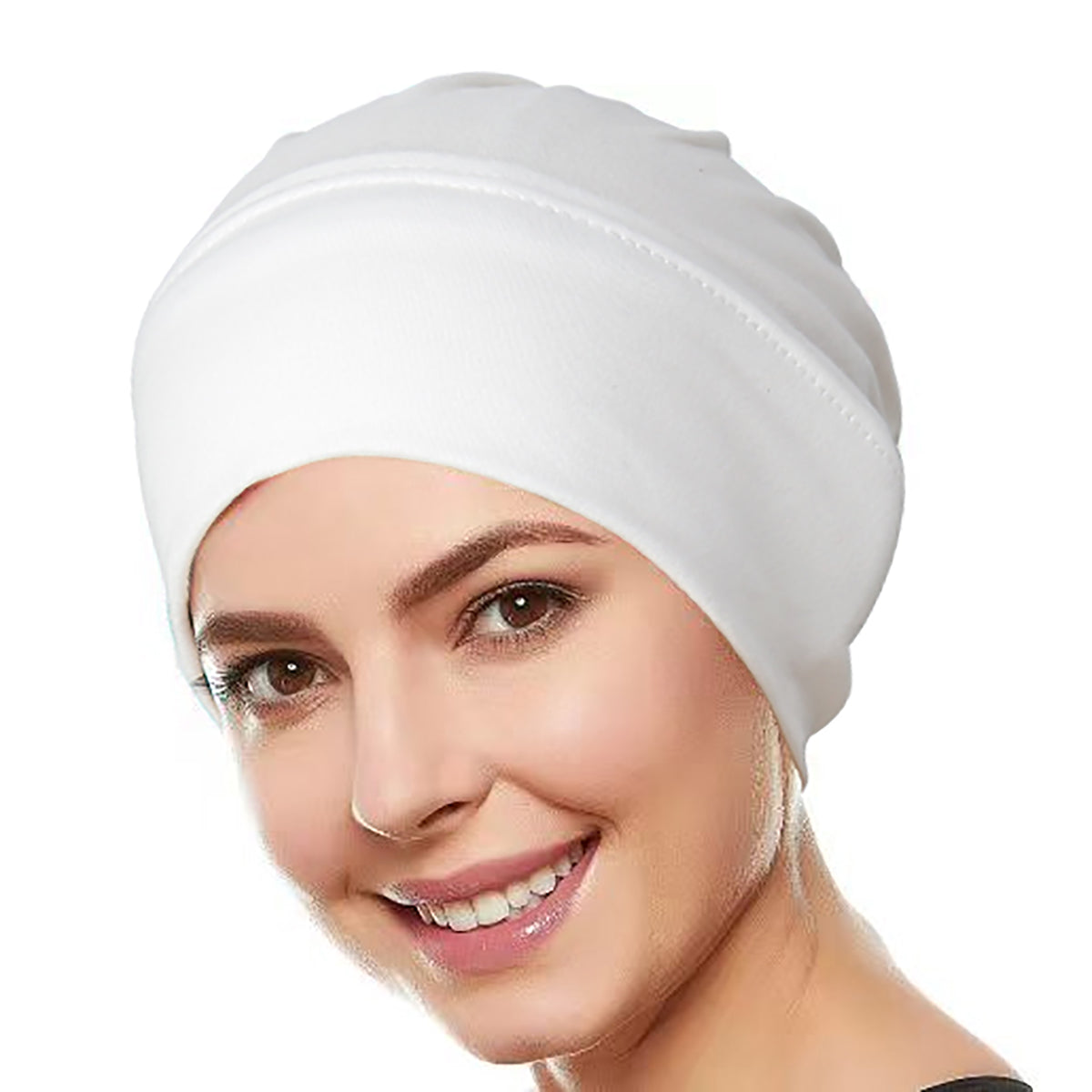 Muslim Hijab Caps Wrap Head, Ramadan Solid Color Women, Soft Elastic Turban Chemo Cap