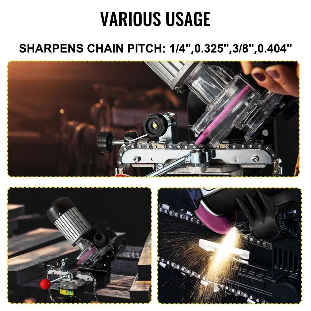 Professional Electric Chainsaw Blade Sharpener Chain Grinder Adjustable MultiAngle Tool 2