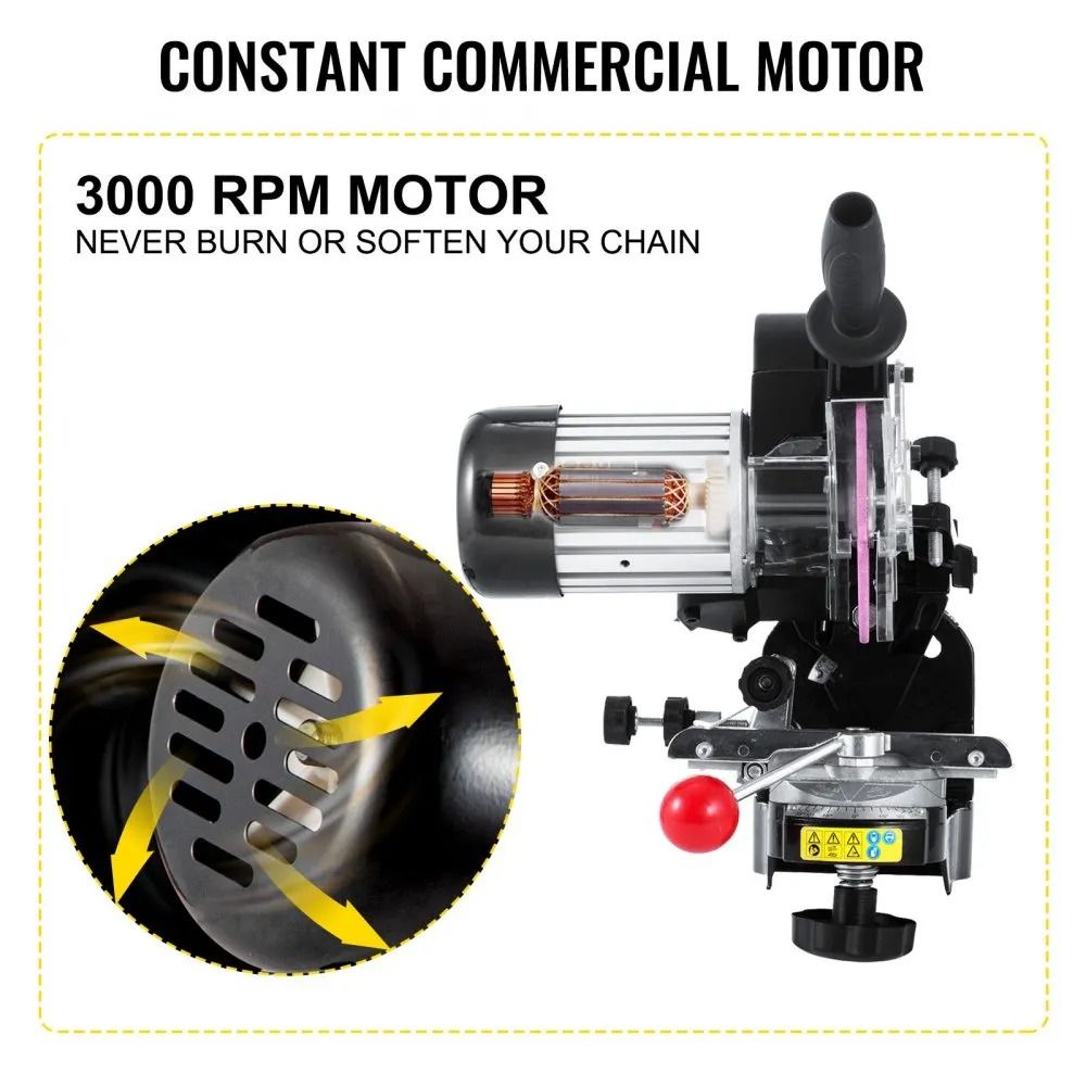 Professional Electric Chainsaw Blade Sharpener Chain Grinder Adjustable MultiAngle Tool 4