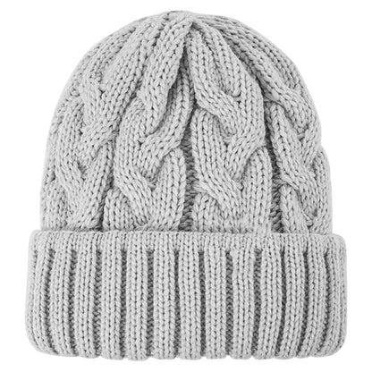 Handmade Female Warm Hat Winter Women Beanie Chunky Knitted Bonnet New Autumn Stretchy Girl Hats 6