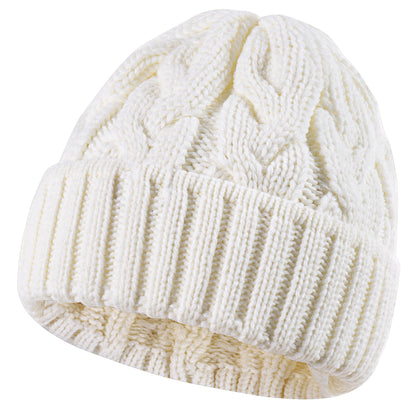 Handmade Female Warm Hat Winter Women Beanie Chunky Knitted Bonnet New Autumn Stretchy Girl Hats 7