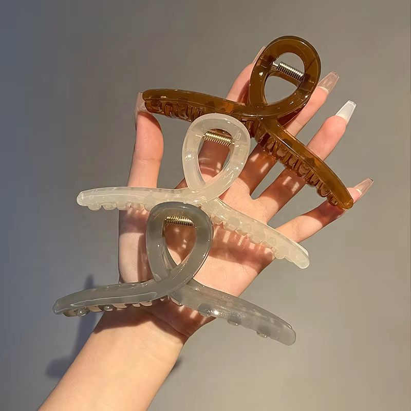 CloudEase Large Claw Clip Set  3pcs Simple Shark Hair Grip For Everyday Styling 1