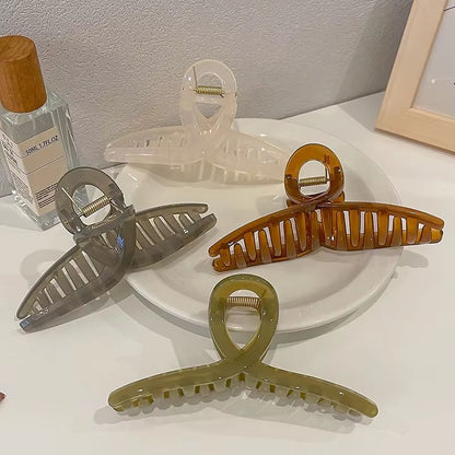 CloudEase Large Claw Clip Set  3pcs Simple Shark Hair Grip For Everyday Styling 6