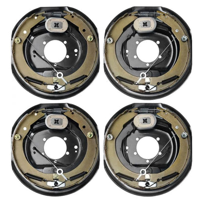 Electric Trailer Brake, Self-Adjusting Pairs Brakes Kit for High lbs Axle, Backing Plates, Hole Mounting, Right Left