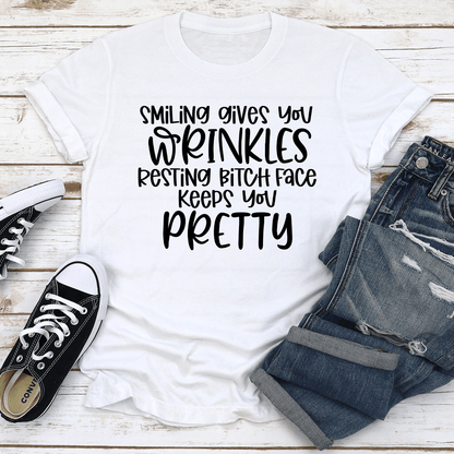 Smiling Gives You Wrinkles Tee 3