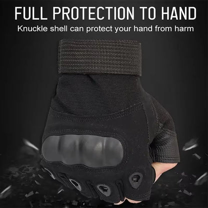 RaptorGuard Mens Tactical Fingerless Gloves For Outdoor Sports Shooting Airsoft  Cycling 3