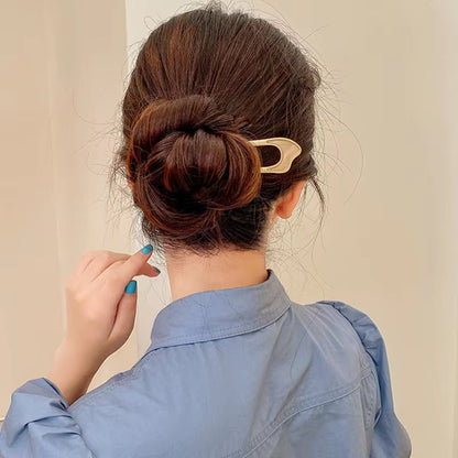 LunaShell Shell Hairpin  Silver  Gold Enamel U Shape Hair Stick For Women 2