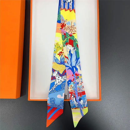 Long Scarf Ribbon Headband For Women  Versatile Neckerchief And Bag Handle Accessory 5