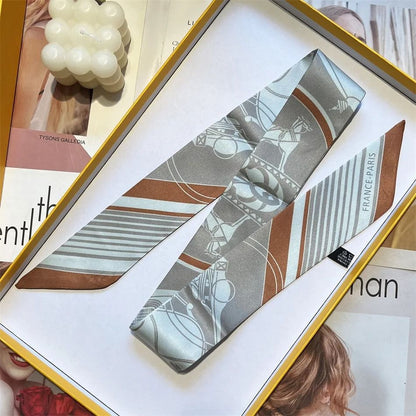 Long Scarf Ribbon Headband For Women  Versatile Neckerchief And Bag Handle Accessory 18