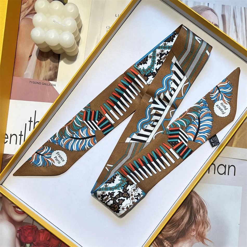 Long Scarf Ribbon Headband For Women  Versatile Neckerchief And Bag Handle Accessory 27