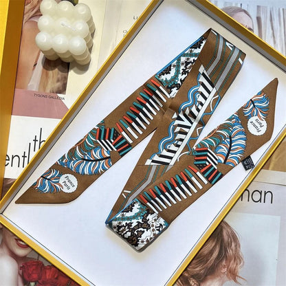 Long Scarf Ribbon Headband For Women  Versatile Neckerchief And Bag Handle Accessory 27