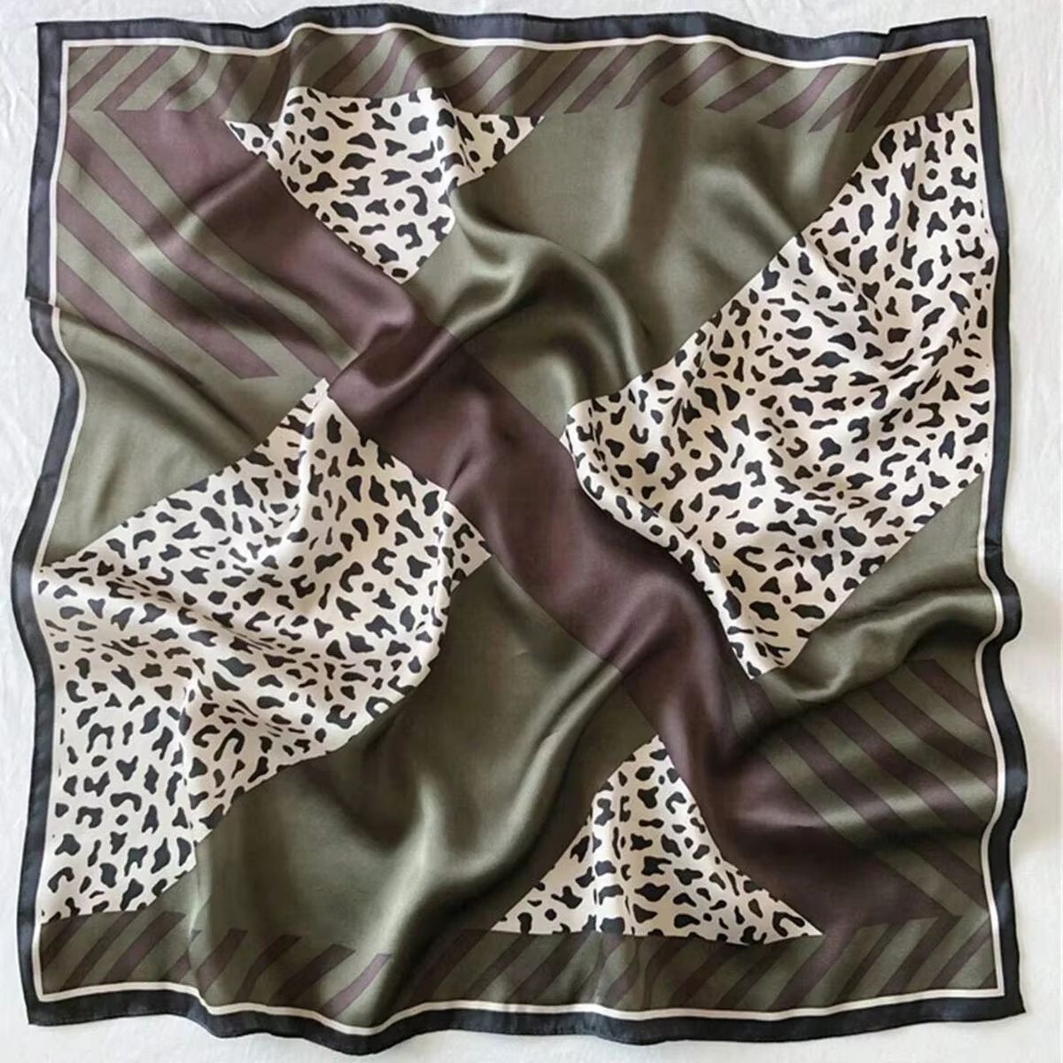 Blush Bloom Silk Scarf 70cm Pink Floral Square Scarf For Women 3