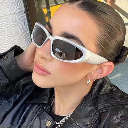 Punk Oval Sunglasses  Unisex UV Protection Eyewear For Outdoor Sports And Travel 1