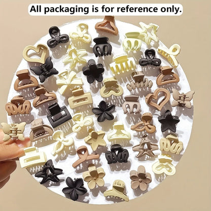 Beige Mixed Pack Small Hair Clips  Cute Accessories For Girls And Women 2