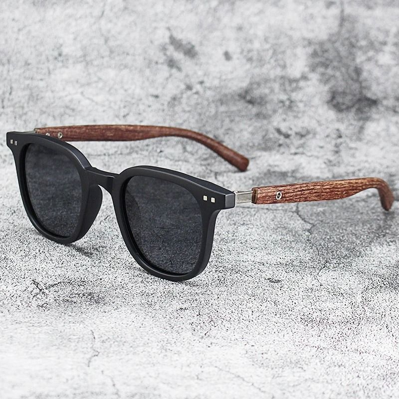Vintage Wooden Frame Sunglasses  Classic UV Protection Eyewear For Men And Women 1