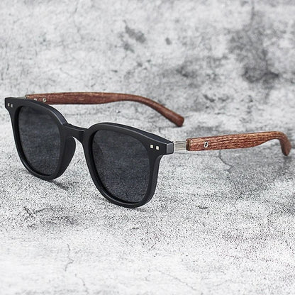 Vintage Wooden Frame Sunglasses  Classic UV Protection Eyewear For Men And Women 1