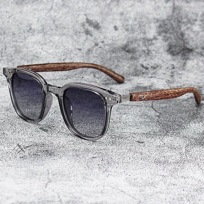 Vintage Wooden Frame Sunglasses  Classic UV Protection Eyewear For Men And Women 2