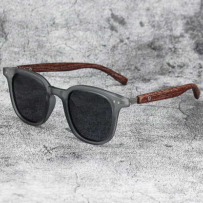 Vintage Wooden Frame Sunglasses  Classic UV Protection Eyewear For Men And Women 4