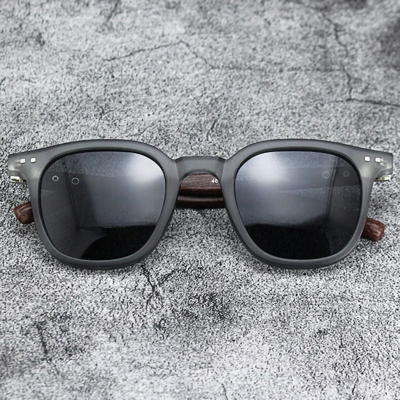 Vintage Wooden Frame Sunglasses  Classic UV Protection Eyewear For Men And Women 5