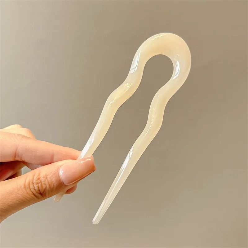 U Shaped Hair Fork  Tortoiseshell Acrylic Hairpin For Elegant Everyday Styling 10