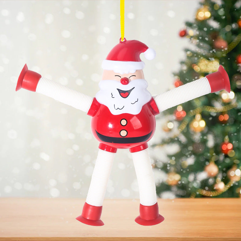 Santa Claus Toys Retractable Decompression Toys Santa Snowman Elk Gingerbread Perfect For Christmas 9