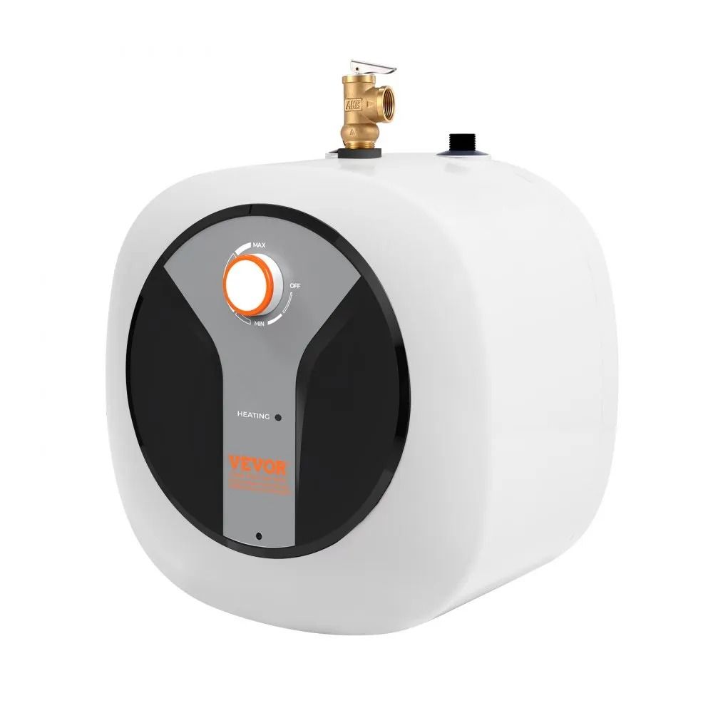 Electric MiniTank Water Heater Tank Hot Water Boiler Safety Temperature Pressure Valve Easy Install 9
